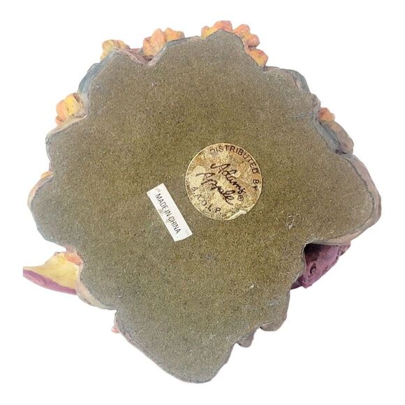 Vtg Purple Dragon Gothic Mythical Resin Candle Holder by Adams Apple Halloween - Picture 8 of 12